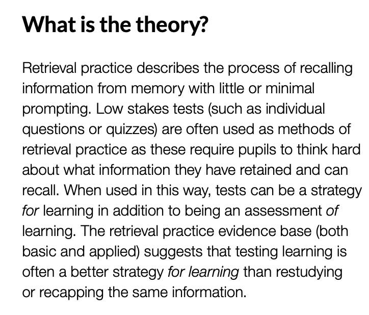 5 Free Research Reads On… Retrieval Practice